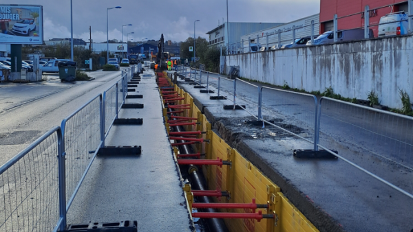 Premier chantier de chauffage urbain à Dinan (22) pour EVEN. 